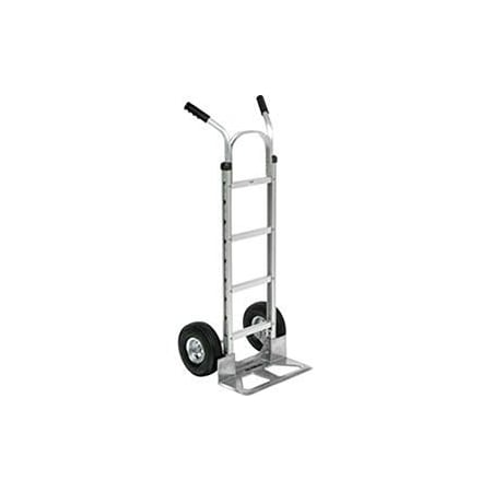 Global Industrial Aluminum Hand Truck Double Handle, Pneumatic Wheels 168262